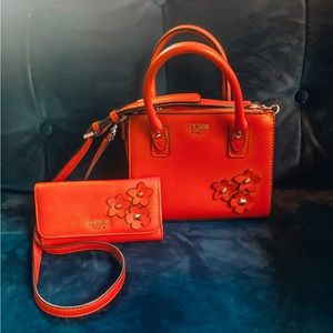 Guess new red purse with matching wallet!